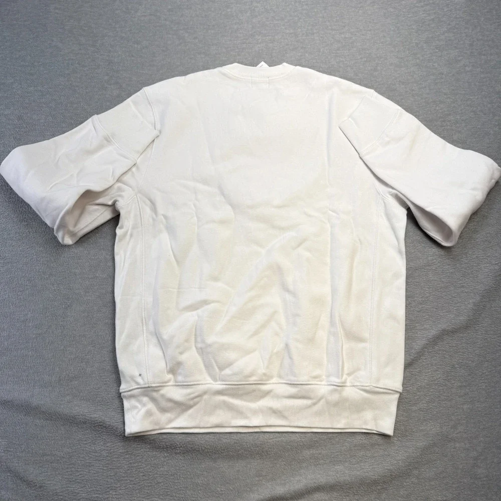 J Crew Sweatshirt Mens Large White Heritage Oarsman Graphic 14 Oz Fleece NEW
